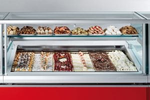 6040 Ice Cream Display Case Gelato Dipping Cabinet Pastry Showcase