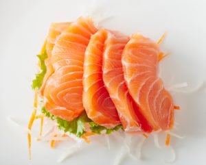 Salmon and radish