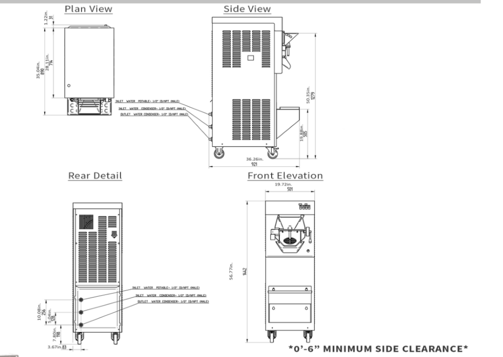 F45G dimensional drawing